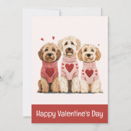 Happy Valentines Day Goldendoodle Hunde Feiertagskarte