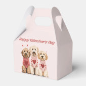 Happy Valentines Day Goldendoodle Hunde Geschenkschachtel (Rückseite)
