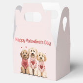 Happy Valentines Day Goldendoodle Hunde Geschenkschachtel (Geöffnet)