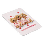 Happy Valentines Day Goldendoodle Hunde Magnet (Rechte Seite)