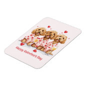 Happy Valentines Day Goldendoodle Hunde Magnet (Linke Seite)