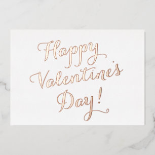 Happy Valentine's Day Goldskriptkalligraphie Folien Feiertagskarte
