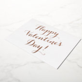 Happy Valentine's Day Goldskriptkalligraphie Folien Feiertagskarte (Gedreht)