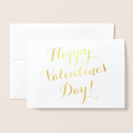 Happy Valentine's Day Goldskriptkalligraphie Folienkarte