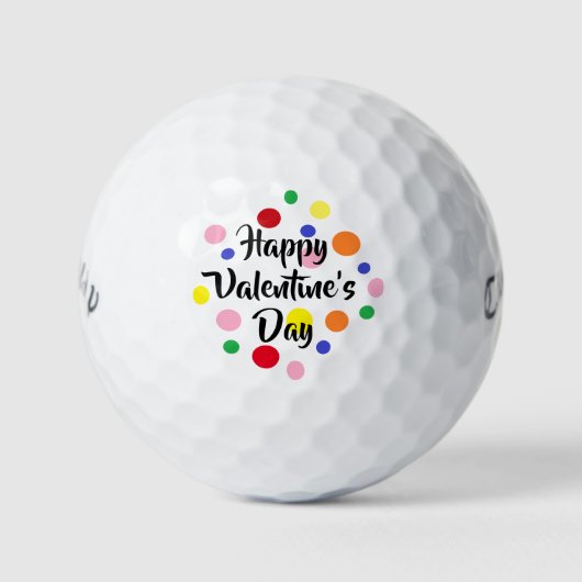Happy Valentine's Day Golf Balls Golfball (Vorderseite)