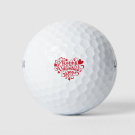 Happy Valentines Day Golf Balls Golfball