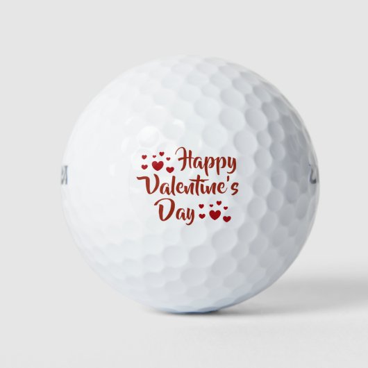 Happy Valentine's Day Golf Balls Golfball (Vorderseite)