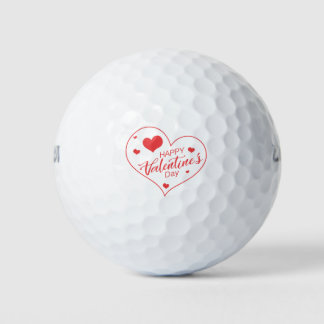 Happy Valentine's Day Golfball