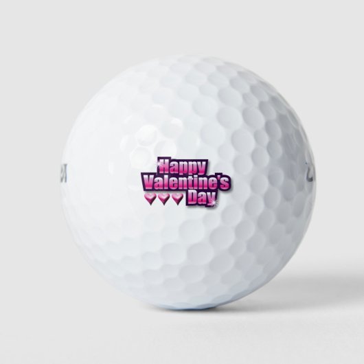 Happy Valentine's Day Golfball