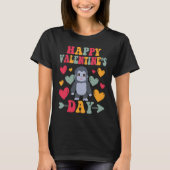 Happy Valentines Day Gorilla Heart Love Groovy T-Shirt (Vorderseite)