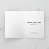 Happy Valentines Day Grandson 2021 Liebe Deer Karte (Innenseite)