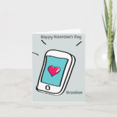 Happy Valentine's Day Grandson Karte (Vorderseite)