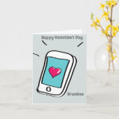 Happy Valentine's Day Grandson Karte (Gelbe Blume)