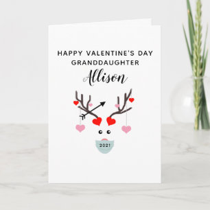 Happy Valentines Day Grandtochter Personalisiert Karte