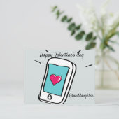 Happy Valentine's Day Grandtochter Postkarte (Stehend Vorderseite)