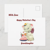 Happy Valentine's Day Grandtochter Postkarte (Vorne/Hinten)