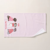 Happy Valentines Day Great Dane Hunde Badhandtuch Set (Handtuch)