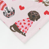 Happy Valentines Day Great Dane Hunde Fleecedecke (Ecke)