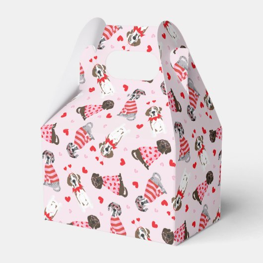 Happy Valentines Day Great Dane Hunde Geschenkschachtel (Vorderseite)