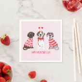 Happy Valentines Day Great Dane Hunde Serviette (Beispiel)