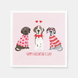 Happy Valentines Day Great Dane Hunde Serviette