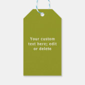 Happy Valentine's day green simple heart Liebe Geschenkanhänger (Rückseite)