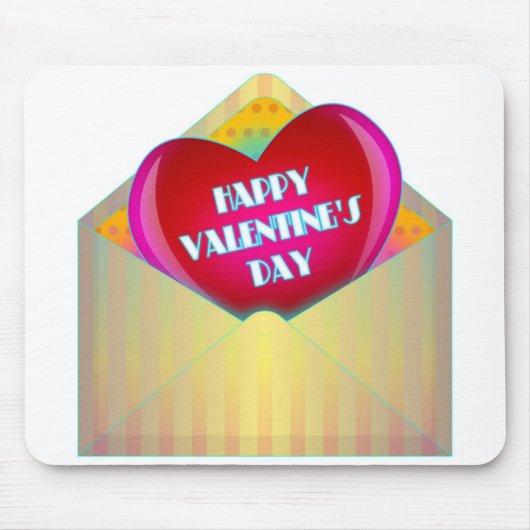 "HAPPY VALENTINE'S DAY" GREETING CARD MOUSEPAD (Vorne)
