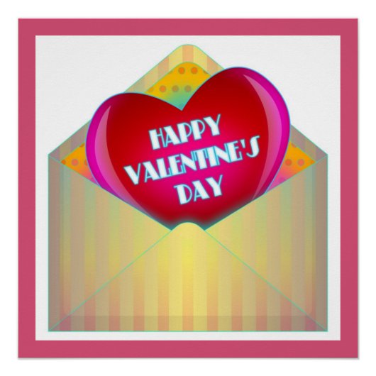 "HAPPY VALENTINE'S DAY" GREETING CARD POSTER (Vorderseite)