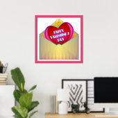 "HAPPY VALENTINE'S DAY" GREETING CARD POSTER (Heimbüro)