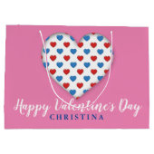 Happy Valentine's Day Große Geschenktüte (Rückseite)