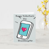 Happy Valentine's day Großtochter Karte (Gelbe Blume)