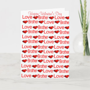 Happy Valentine's Day Grußkarte Bruder Herz Feiertagskarte