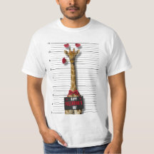 Happy Valentine's Day Guilty Giraffe Funny Mugshot