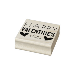 Happy Valentine's Day Gummistempel