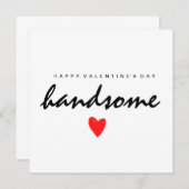 Happy Valentines Day Handsome Holiday Card (Vorne/Hinten)