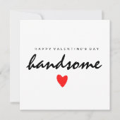 Happy Valentines Day Handsome Holiday Card (Vorderseite)