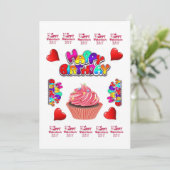 Happy Valentine's Day Happy Birthday Einladung (Stehend Vorderseite)