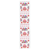 Happy Valentine's Day Happy Birthday Table Runner Kurzer Tischläufer (Vorderseite)