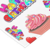 Happy Valentine's Day Happy Birthday Table Runner Kurzer Tischläufer (Ecke)