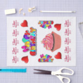 Happy Valentines Day Happy Birthday Tissue Paper Seidenpapier (Handwerk)