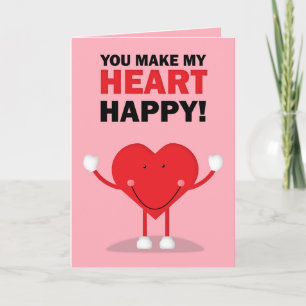 Happy Valentine's Day Happy Heart Spaß Feiertagskarte