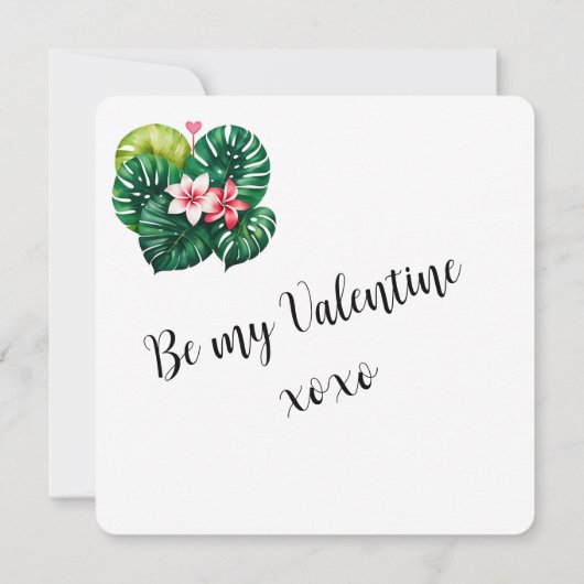 Happy Valentine's Day Hawaiian Lei Mitteilungskarte (Rückseite)