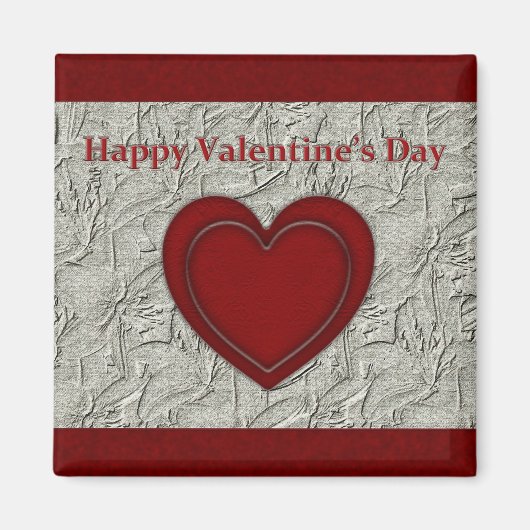 Happy Valentine's Day Heart 2 Herz Magnet (Vorne)