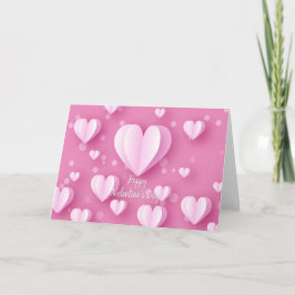 Happy Valentine's Day - Heart Air Balloons 3 Feiertagskarte