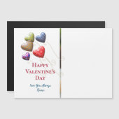 Happy Valentines Day Heart Balloons & Foto Magnetkarte (Vorne/Hinten)