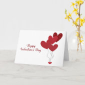 Happy Valentines Day Heart Balloons Red Karte (Gelbe Blume)
