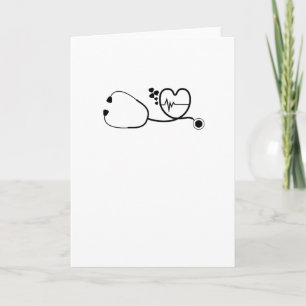 Happy Valentine's Day Heart Beats Nurse Geschenk Feiertagskarte