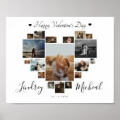 HAPPY VALENTINE'S DAY HEART COLLAGE POSTER (Vorne)