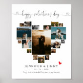 HAPPY VALENTINE'S DAY HEART COLLAGE POSTER (Vorne)
