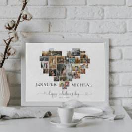 HAPPY VALENTINE'S DAY HEART COLLAGE POSTER